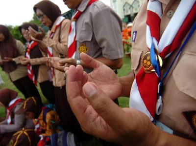 Doa Bersama Korban Susur Sungai SMPN 1 Turi