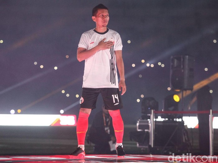 Persija Jakarta menggelar launching team di Stadion GBK, Jakarta, Minggu (23/2/2020). Seluruh punggawa team diperkenalkan.