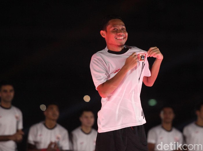 Persija Jakarta menggelar launching team di Stadion GBK, Jakarta, Minggu (23/2/2020). Seluruh punggawa team diperkenalkan.