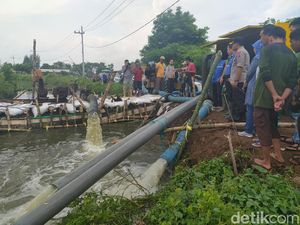 Ditangani Serius, Banjir 1,5 Bulan  di 2 Desa Sidoarjo Mulai Surut
