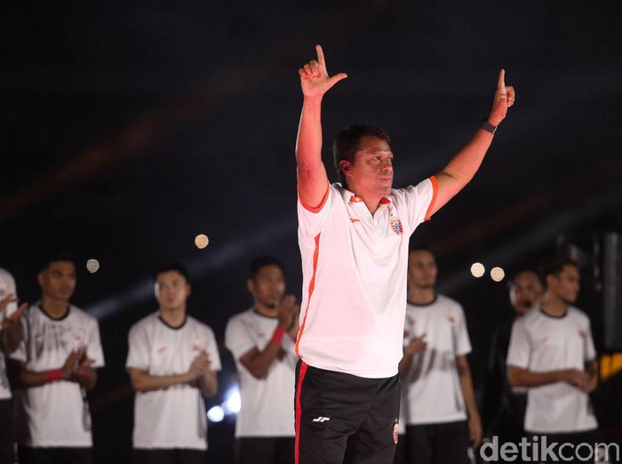 Persija Jakarta menggelar launching team di Stadion GBK, Jakarta, Minggu (23/2/2020). Seluruh punggawa team diperkenalkan.