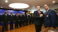 Pelantikan kepengurusan PSSI periode 2019-2023 digelar di Kantor KONI, Jakarta, Senin (24/2/2020).