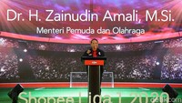 Acara ini juga dihadiri oleh Menpora Zainudin Amali dan Ketum PSSI Mochamad Iriawan.