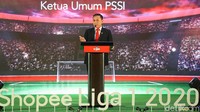 Ketum PSSI Mochamad Iriawan menyampaikan pidatonya.