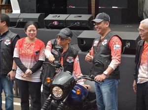 Wapres Maruf Amin Tampil ala Anak Klub Motor di Acara MPR