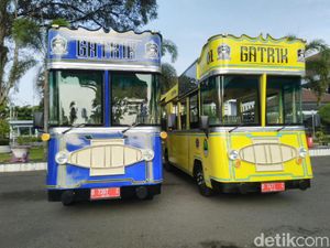 Kini Wisatawan Bisa Keliling Ciamis Pakai Bus Gatrik