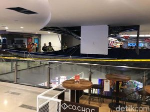 Penampakan Plafon Malioboro Mall Yogya yang Ambrol