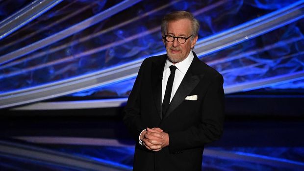 US director Steven Spielberg speaks onstage during the 92nd Oscars at the Dolby Theatre in Hollywood, California on February 9, 2020. (Photo by Mark RALSTON / AFP)