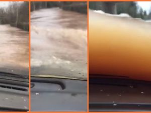 Isuzu Dibawa Terabas Banjir Setinggi Kaca Mobil, Berhasil Selamat!