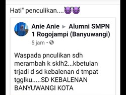 Banyuwangi Digoyang Isu Penculikan Anak Dengan Video Hoax