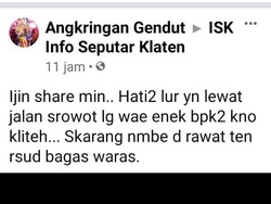 Heboh Foto Pria Paruh Baya Terluka Bacok Jadi Korban Klitih di Klaten