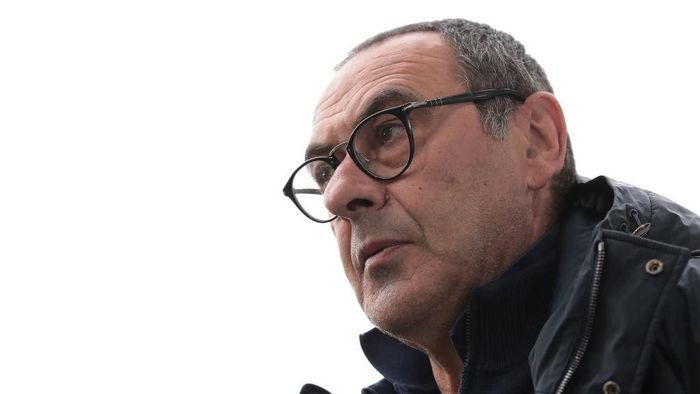 TURIN, ITALY - FEBRUARY 16: Juventus coach Maurizio Sarri looks on during the Serie A match between Juventus and Brescia Calcio at Allianz Stadium on February 16, 2020 in Turin, Italy. (Photo by Emilio Andreoli/Getty Images)