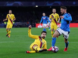 Napoli Vs Barcelona: Messi dkk Tertinggal 0-1 di Babak Pertama