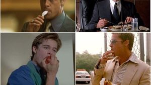 Gantengnya Awet! 10 Potret Adegan Makan Brad Pitt Dalam Berbagai Film