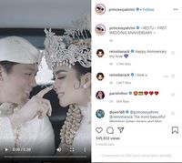 1st Anniversary, Postingan Syahrini dan Reino Barack Romantis Banget