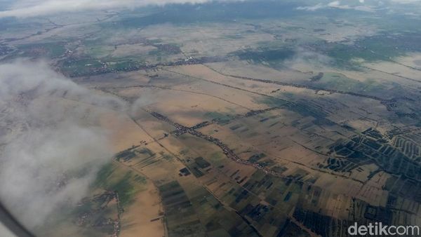 Pemandangan Banjir Rendam Ribuan Hektare Sawah di Karawang