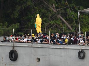 Momen 188 ABK World Dream dari Pulau Sebaru Tiba di Jakarta