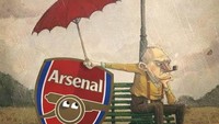 Hmmm, fans The Gunners yang setia pasti masih mendukung Arsenal walau dilanda hujan kesedihan (Internet)