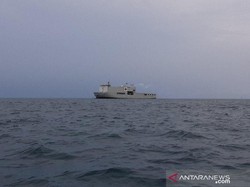 KRI Soeharso yang Bawa 188 WNI ABK World Dream Tiba di Pulau Sebaru