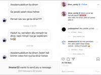 Dilecehkan Lewat Pesan IG, Dinar Candy: Belum Sunat Banyak Gaya!