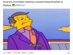 Skuat invincible Arsenal diyakini ikut mengolok upaya Liverpool menyamai rekor mereka. (Foto: internet/Twitter)