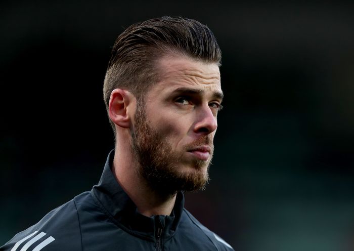 David De Gea THE HAGUE, NETHERLANDS - OCTOBER 03: David De Gea of Manchester United looks on prior to the UEFA Europa League group L match between AZ Alkmaar and Manchester United at ADO Den Haag on October 03, 2019 in The Hague, Netherlands. (Photo by Naomi Baker/Getty Images)