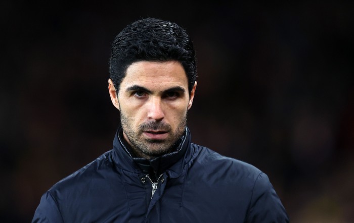 LONDON, ENGLAND - FEBRUARY 27: Arsenal Manager, Mikel Arteta looks on prior to the UEFA Europa League round of 32 second leg match between Arsenal FC and Olympiacos FC at Emirates Stadium on February 27, 2020 in London, United Kingdom. (Photo by Julian Finney/Getty Images)