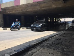 Banjir Surut Total, Underpass Kemayoran Sudah Bisa Dilalui Kendaraan