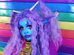 Foto: Penampilan Wanita dengan Kulit Biru, Obsesinya Ingin Jadi Alien