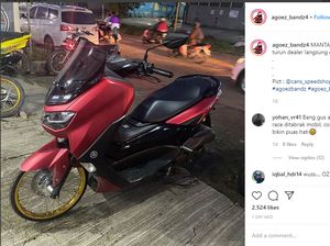 Masih Bau Dealer, New Nmax Ini Langsung Dimodif Ban Cacing
