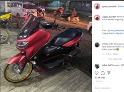 Masih Bau Dealer, New Nmax Ini Langsung Dimodif Ban Cacing