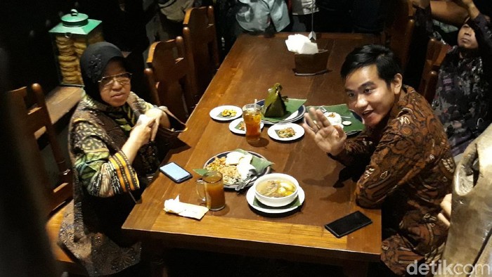 Gibran Rakabuming ketemu Risma, Rabu (4/3/2020).