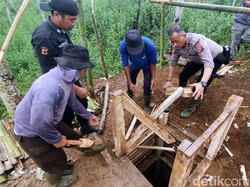 Kelabui Petugas, Penambang Ilegal di Sukabumi Tutup Galian Pakai Papan