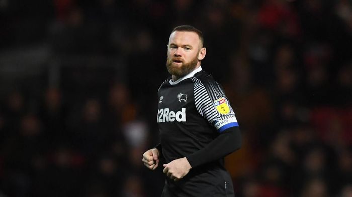 Wayne Rooney BRISTOL, ENGLAND - FEBRUARY 12: Wayne Rooney of Derby County during the Sky Bet Championship match between Bristol City and Derby County at Ashton Gate on February 12, 2020 in Bristol, England. (Photo by Harry Trump/Getty Images)
