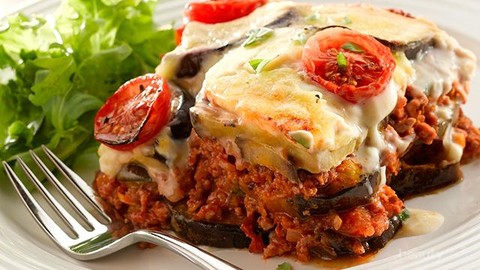 Traditional Greek food Moussaka