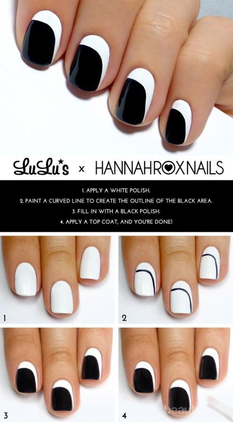 Nail Art Bermain Dengan Warna Hitam nail-art-bermain-dengan-warna-hitam