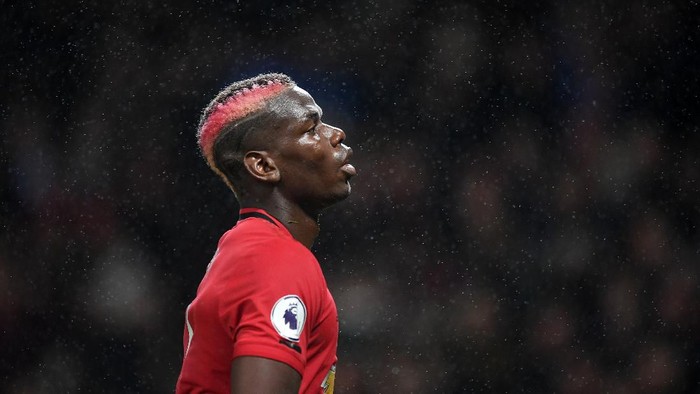 MANCHESTER, ENGLAND - SEPTEMBER 30: Paul Pogba of Manchester United looks on during the Premier League match between Manchester United and Arsenal FC at Old Trafford on September 30, 2019 in Manchester, United Kingdom. (Photo by Michael Regan/Getty Images)