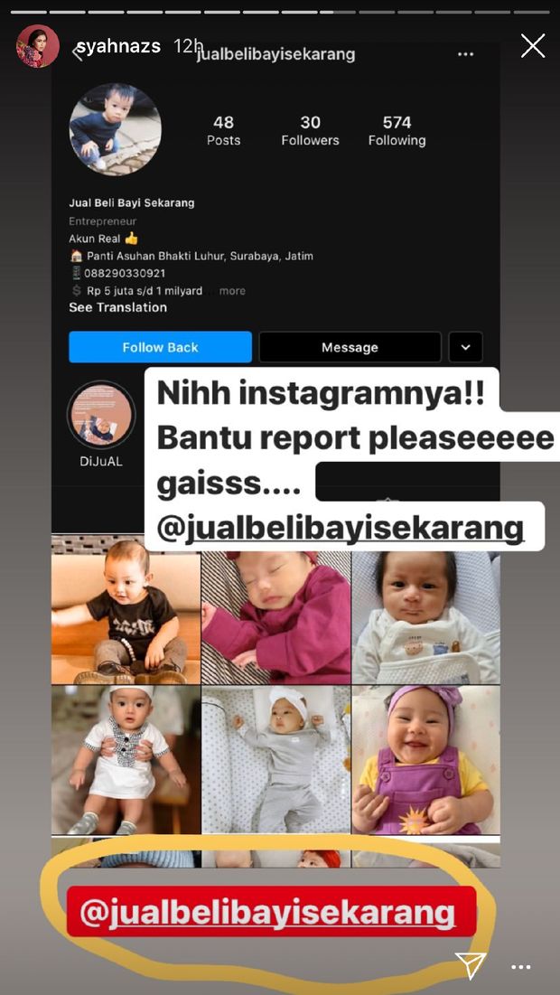 Foto Anak Dicatut IG Jual Beli Bayi, Baim Wong Anggap Pelaku Cari Sensasi