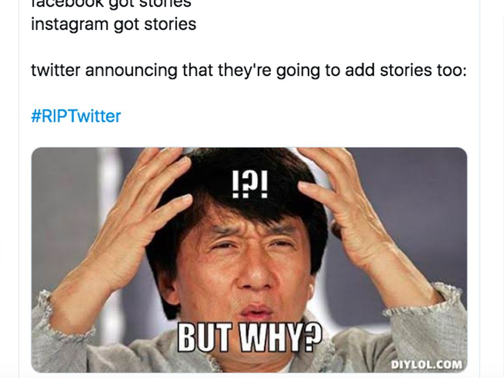 Banjir Meme Protes Twitter Mau Tiru Fitur Stories