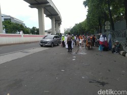 Massa di Kedubes India Bubar, Lalin Arah ke Menteng Ramai Lancar