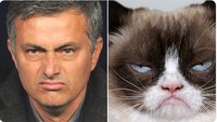 Meme Quat-trick Kekalahan Jose Mourinho pun bertebaran di internet (Internet)
