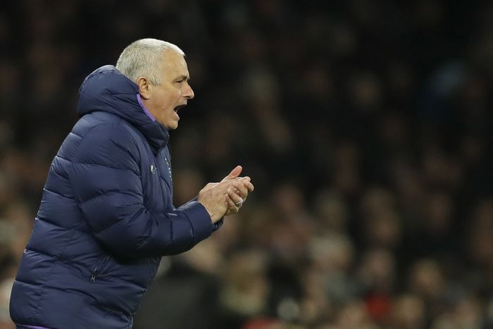 Jose Mourinho Tottenhams manager Jose Mourinho shouts during the English FA Cup fifth round soccer match between Tottenham Hotspur and Norwich City at Tottenham Hotspur stadium in London Wednesday, March 4, 2020. (AP Photo/Kirsty Wigglesworth)