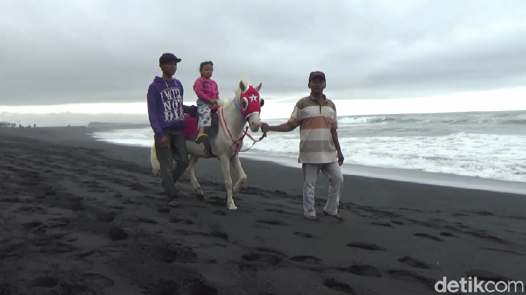 Cuma di Lumajang, Naik Kuda Seperti Koboi Tapi di Pantai Cuma di Lumajang, Naik Kuda Seperti Koboi Tapi di Pantai