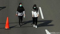 Cegah Corona, Sebagian Warga Pakai Masker Saat CFD