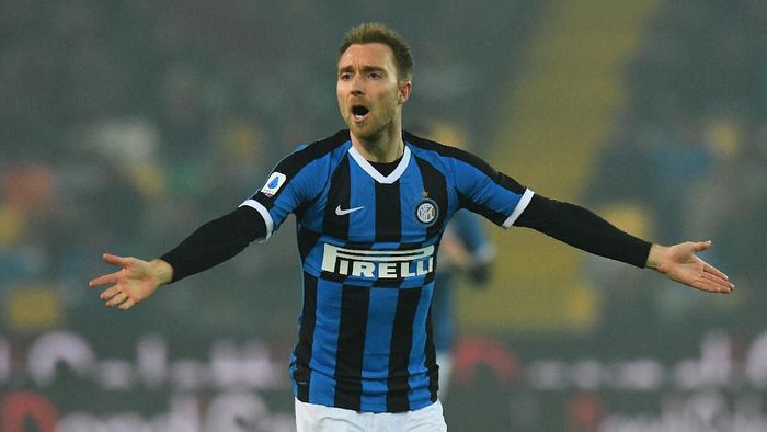christian eriksen inter milan liga italia serie a UDINE, ITALY - FEBRUARY 02: Christian Eriksen of FC Internazionale reacts during the Serie A match between Udinese Calcio and FC Internazionale at Stadio Friuli on February 2, 2020 in Udine, Italy. (Photo by Alessandro Sabattini/Getty Images)