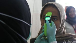 Pemeriksaan Suhu Tubuh di Kemenko PMK