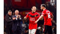 Sukses era Ferguson di derby Manchester dilanjutkan Solskjaer, dengan Rooney pun berjumpa Bruno Fernandes. (Foto: internet/Twitter)