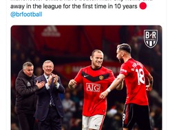 Sukses era Ferguson di derby Manchester dilanjutkan Solskjaer, dengan Rooney pun berjumpa Bruno Fernandes. (Foto: internet/Twitter)