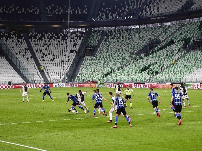 Juventus vs Inter Milan menjalani laga lanjutan Liga Italia di Allianz Stadium, Minggu (2/3/2020) dini hari WIB. Namun laga tersebut dilangsungkan tanpa penonton.