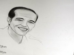 Ucapan Terima Kasih Febby Lewat Sketsa Wajah untuk Jokowi